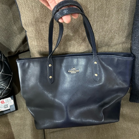 Coach Navy Blue Tote Bag - Picture 3 of 4
